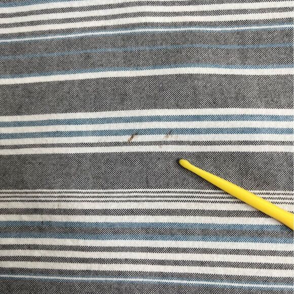 Quicksilver Stripe Short Sleeve Button Front Cotton Gray White Blue Men Large - Picture 6 of 14